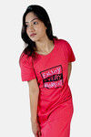 Sweetmoon Long T Shirt Nightdress - Red — thumbnail 5